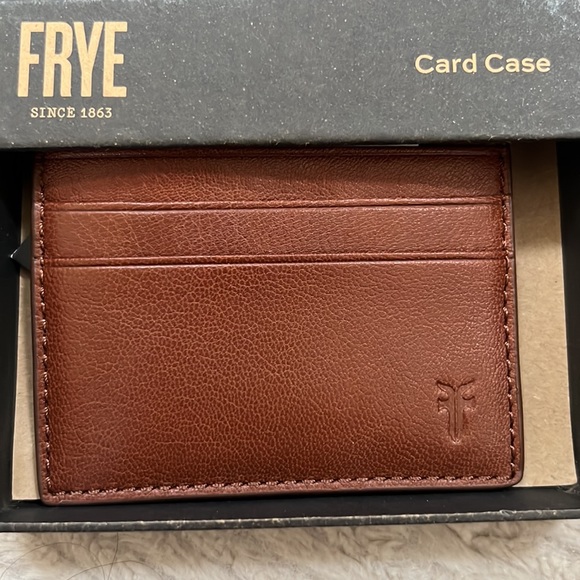 Frye leather card case wallet in cognac New - Picture 3 of 16